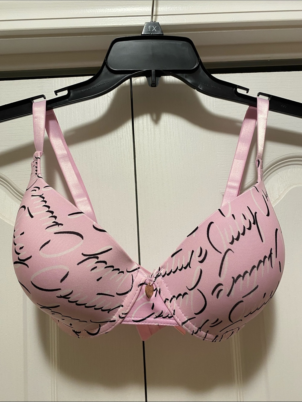 Juicy Couture Pink Script Print T-Shirt Bra
